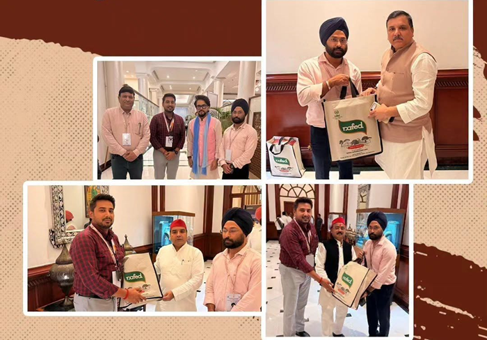Team NAFED presents NAFED hampers to Members of Parliament